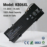 Baterai Laptop untuk HP Spectre x360 15-bl002xx KB06XLTPN-Q179 902499-855 902401-2C1 11.55V 79.2Wh 6860mAh