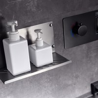Système de douche thermostatique à effet pluie avec pommeau de douche carré à main pour salle de bain, hôtel, spa, toilettes
