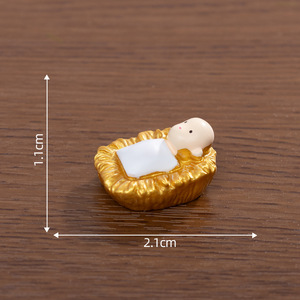 Statuine Religiose in Resina in Miniatura, Set Natività di Natale, Gesù Bambino, Angelo Dipinto a Mano, <span class=keywords><strong>Accessori</strong></span> Fai-da-Te Ecologici <span class=keywords><strong>per</strong></span> Scenografie - Product Image 2