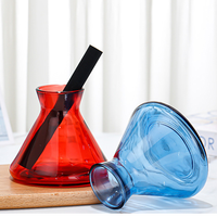 Pot en verre de parfum d'huile de luxe, diffuseur de roseaux de luxe, bouteille de diffuseur de roseaux avec parfum