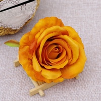 9 cm Durchmesser Seiden-Kunstrosenköpfe aus China für Hochzeitsauto-Dekorationen und DIY-Blumendesign; Hochzeitsthemen-Kunstrosen