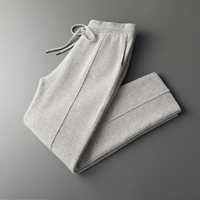 Ensemble décontracté pour homme en cachemire 100% - Col montant - Automne et hiver - Nouveau - Ensemble épais en deux pièces