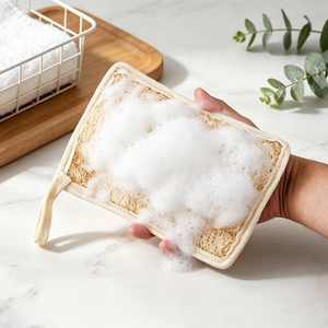 Natural Loofah Exfoliating <b>Foaming</b> Soap Bag Bath Scrubber Bathing Tool Soap Bag Facial Washing Bath Sponge Cleaning Product - Product Image 4
