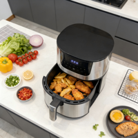 Appareils électroménagers de cuisine, friteuse à air, de l'usine, écran tactile LED, 8L, friteuse à air intelligente