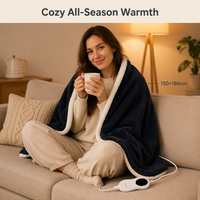 Plaid chauffant matelassé doux en flanelle, taille personnalisée, lavable, pour l'hiver, usage hospitalier, vente en gros pour l'Europe et le monde entier
