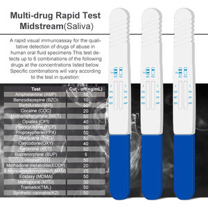 Kit de Prueba Rápida de Detección de Múltiples <span class=keywords><strong>Drogas</strong></span> Safecare MDD-70XX de 6 Paneles /COC/MET/AMP/THC, Prueba de <span class=keywords><strong>Drogas</strong></span> en <span class=keywords><strong>Saliva</strong></span> en 10 Minutos, Certificado CE, 24 Meses de Vida Útil - Product Image 3
