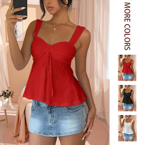 Nuevo Estilo Verano 2026, Top Halter Sexy y Versátil para <span class=keywords><strong>Chicas</strong></span>, Chaleco Corto para Mujer, Ideal para Ir de Compras y a la Playa - Product Image 2