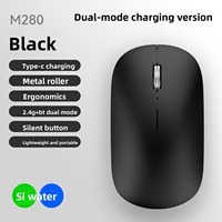 Souris optique sans fil ultra-mince M280 double mode Bluetooth avec chargement USB et LED, nouvelle, pour bureau, tablette et ordinateur portable