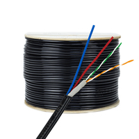 Production en usine CCA 25AWG cat5e 2 paires de câbles réseau utp lan 4 cœurs avec câble d'alimentation 2c poe