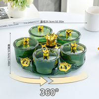 Lichte Luxe Plastic Roterende Fruitcontainer Met Dienblad Voor Salontafel Multi-Rooster Snackplaatsingsplaat In De Woonkamer