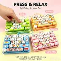 Jouet sensoriel anti-stress portable mini pop pour clavier, en forme d'animal mignon, pour soulager l'anxiété, pendentif de sac pour filles