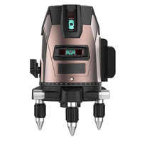 Niveau laser rotatif multifonctionnel KHC haute précision 3 lignes, auto-nivelant, batterie lithium-ion verte, garantie 1 an, longueur d'onde 650 nm
