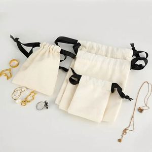 New Model Customized Recyclable Cotton <b>Drawstring</b> <b>Bag</b> with Custom Logo - Product Image 5