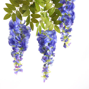 <b>Artificial</b> Wisteria <b>Flowers</b> 102cm Purple Pink Green Plastic Silk Decorative <b>Vines</b> Wedding Home <b>Decoration</b> - Product Image 1
