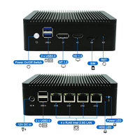 Système pare-feu Bareborn J4125 N100 N2840 J1900 4 ports LAN, routeur logiciel 4 ports LAN, DDR4, mini PC sans ventilateur, Pfsense