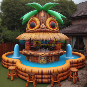 السباحة التجارية للعائلة والقفز متعددة الأشخاص الترفيهية العائمة حمامات الصف المتسكع بار - Product Image 3