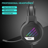 Casque de jeu filaire RGB personnalisé pour PC, lumière statique tricolore, microphone, suppression du bruit ENC, étanche IPX5