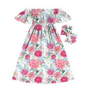 Vestidos Largos para Niñas con Diseños de Frutas, Vestidos de Fiesta para Niñas, Vestido de Playa con Hombros Descubiertos para Adolescentes - Product Image 2