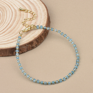 Vente en gros de 2.5mm de cubes à facettes réglables Bracelet en <span class=keywords><strong>pierre</strong></span> et perles de rocaille Bijoux en <span class=keywords><strong>pierre</strong></span> naturelle Bracelet en perles de rocaille <span class=keywords><strong>Miyuki</strong></span> - Product Image 3