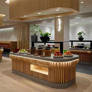 <span class=keywords><strong>Comptoir</strong></span> de Buffet Personnalisé <span class=keywords><strong>pour</strong></span> la Restauration, Conception de <span class=keywords><strong>Comptoir</strong></span> de Buffet Libre-Service, Îlot de Buffet <span class=keywords><strong>pour</strong></span> Hôtel et Petit-Déjeuner à Vendre - Product Image 1