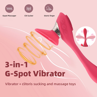 Jouets sexuels - Brosse 3-en-1 - Stimulation du clitoris et massage du point G - Vibrateur avec modes - Matériel ABS et silicone - Convient aux jouets sexuels féminins