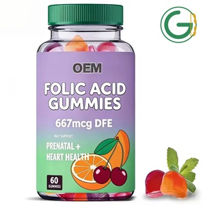 PROVITA Caramelle Gommose con Acido Folico e Colina |   667mcg DFE |   Naturale |   Supporto per la salute prenatale e cardiaca |   60 Caramelle Gommose al Gusto di Frutta - Product Image 1