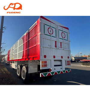 Semi-remorque à 2 essieux avec suspension à point unique, semi-remorque à caisse, <span class=keywords><strong>camion</strong></span> à caisse, remorques de <span class=keywords><strong>camion</strong></span>, <span class=keywords><strong>camion</strong></span> de fret, remorque à caisse à vendre - Product Image 3