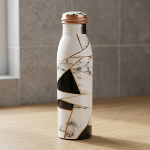 Termo de Acero Inoxidable con Acabado en Cobre y Mármol, Personalizable, OEM/ODM, Ecológico, Anticorrosión, Aislamiento Térmico, Capacidad de 500 ml - Product Image 1