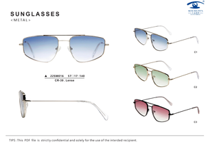 Occhiali da Sole Geometrici in Metallo Stile Pilota 2026 per Uomo <span class=keywords><strong>Kaleo</strong></span> Designer Tendenza Lenti Sfumate Protezione UV Occhiali da Sole per Donna 57mm - Product Image 2