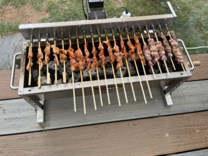 Brochettes en bambou pour <span class=keywords><strong>barbecue</strong></span> au charbon de bois avec rôtissoire pour 20 brochettes - Product Image 6