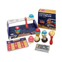 Jouet de magasin de crème glacée en plastique pour enfants, jeu d'empilage de cônes et de desserts, jouet éducatif interactif parent-enfant