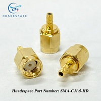 Precio de Fábrica Conector Coaxial RF SMA-50-3-3/111NE de 50 ohmios, Conector SMA-50JWB3-HD de Crimpado para Cable RG402 141 CZL Huadespace