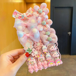 Juego de Accesorios para Niñas al por Mayor 2024, Pasadores de Pelo con Dibujos Animados, Bandas Elásticas, Lazos de Flores, Coleteros y Pinzas para el Cabello - Product Image 5