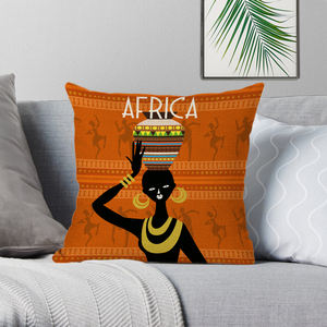 Funda de cojín decorativa de los <span class=keywords><strong>pueblos</strong></span> indígenas de las mujeres de la tribu africana para el sofá del coche hogar 45x45cm - Product Image 6