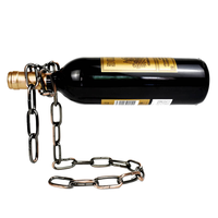 FSE Chaîne Suspendue Casier à Vin Support en Métal avec Support de Bouteille Décorations de Bar Fête Feestanding Casier à Vin en Métal Casier à Bière