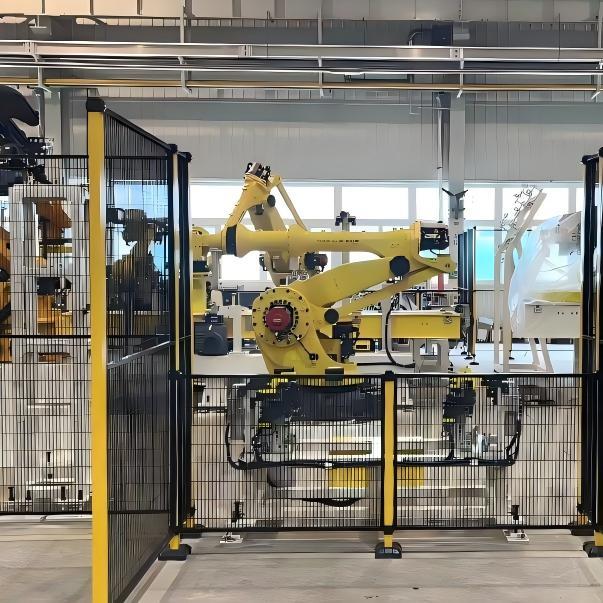 Customized Safety Robot Iron Fencing 6 Feet for Construction Site Equipment Protection Durable Powder Coated