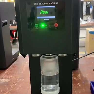 Fully-Automatic Electric Aluminum Can Sealer for Tuna Beverage Bottles Packaging Non-Rotary Seaming Machine for Food Beverage