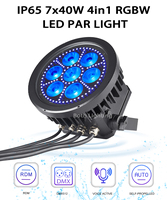 Projecteur LED PAR étanche IP65 7x40W 4-en-1 RGBW pour scène, éclairage de scène, DJ, fête, événement extérieur, discothèque, mariage