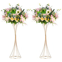 Vente directe usine : Supports floraux décoratifs pour allées, accessoires de table, vases floraux, décorations de mariage, arches de mariage en fer forgé ZSP-300568