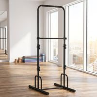 Barra de Dominadas y Flexiones Independiente de Construcción Sólida, Altura Ajustable, para Ejercicios de Fuerza en la Parte Superior del Cuerpo en Casa