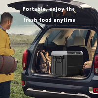 Congélateur portable Bluetooth rechargeable avec compresseur, double zone, 12V, design sportif, contrôle de la température, pour BMW