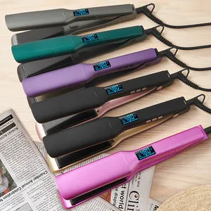 Factory Wholesale LED Display Fast Hair Straightener Machine Flat Iron Professional PTC Heater Hair Straightener