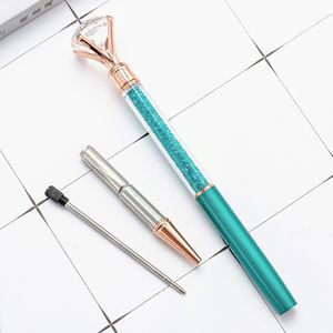 Top <b>Large</b> Diamond Metal Ballpoint Pen Promotional Crystal Rotating Printable Logo Creative Advertising for Stationery <b>Gift</b> - Product Image 4