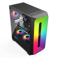 Gabinete para PC Gamer Dunao Full Tower Micro ATX con Iluminación RGB Completa y Personalización de Vidrio, Nuevo Diseño
