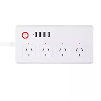 Extension intelligente personnalisée UK US EU AU 4 prises 4 chargeur USB WiFi Tuya Smart Life multiprise
