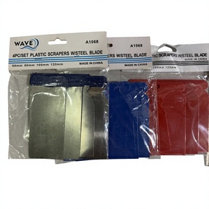 Ensemble de 4 grattoirs à mastic en plastique avec lame en acier intégrée, spatules multi-tailles 50/80/100/120 mm pour le retrait de colle et de <span class=keywords><strong>papier</strong></span> <span class=keywords><strong>peint</strong></span> - Product Image 5