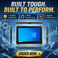 Nueva Tableta Industrial Resistente 5G Wi-Fi GSM con Carga Rápida, Pantalla de 10.1 Pulgadas, Windows, 8 GB de RAM, Procesador Intel de 2.8 GHz, IP67