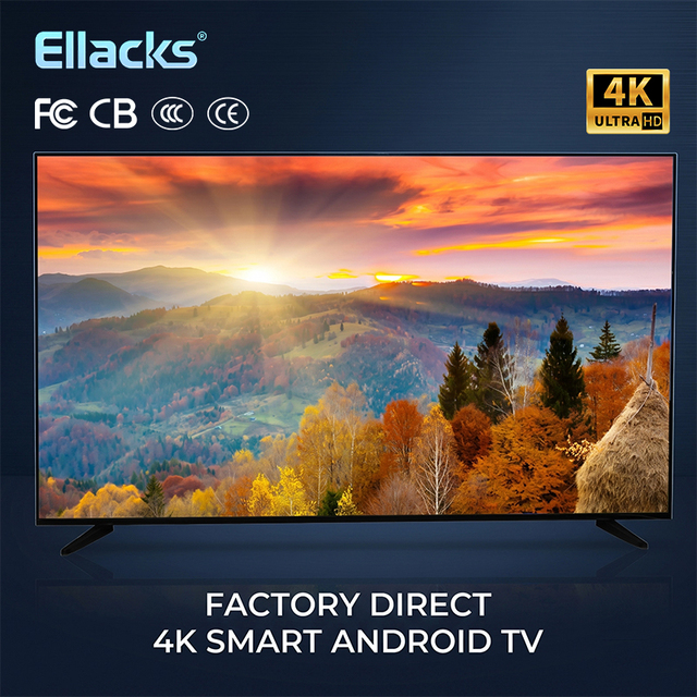 50-98 Inch Frameless 4K UHD QLED Android Smart TV Borderless LED Televisores Inteligentes OEM Factory Wholesale