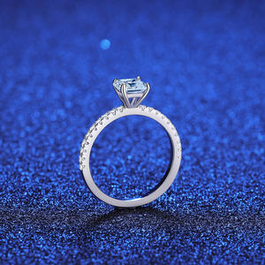 خاتم نسائي من CZCITY VVS, خاتم نسائي من المجوهرات المويسانتي باللون D مرصع بالألماس لحفلات الزفاف والخطوبة - Product Image 6