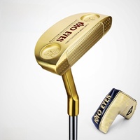 Putter de golf en fer doux 304, tête forgée en forme de lame, usinée CNC, faible COG, 34 pouces, manche en acier, or/argent/gris anthracite, OEM, droitier, pour homme